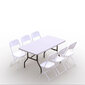 Ulkokalustesetti: pöytä 150 valkoinen, 6 tuolit Premium, valkoinen hinta ja tiedot | Puutarhakalusteet | hobbyhall.fi