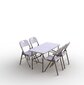 Ulkokalustesetti: pöytä 120 valkoinen, 4 tuolit Premium, valkoinen hinta ja tiedot | Puutarhakalusteet | hobbyhall.fi