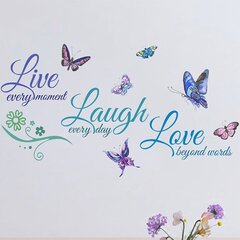 Motivoiva sisustustarra Live Laugh Love hinta ja tiedot | Sisustustarrat | hobbyhall.fi