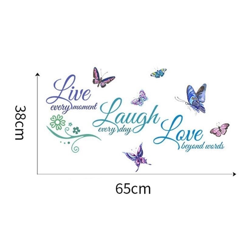 Motivoiva sisustustarra Live Laugh Love hinta ja tiedot | Sisustustarrat | hobbyhall.fi