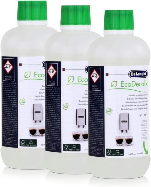 Delonghi EcoDecalk kalkinpoistoneste kahvinkeittimille, 3x500 ml