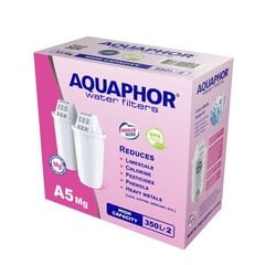 Korvaava suodatin Aquaphor A5Mg, 2x2 kpl:n setti hinta ja tiedot | Veden suodatinkannut ja suodattimet | hobbyhall.fi