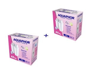 Korvaava suodatin Aquaphor A5Mg, 2x2 kpl:n setti hinta ja tiedot | Veden suodatinkannut ja suodattimet | hobbyhall.fi