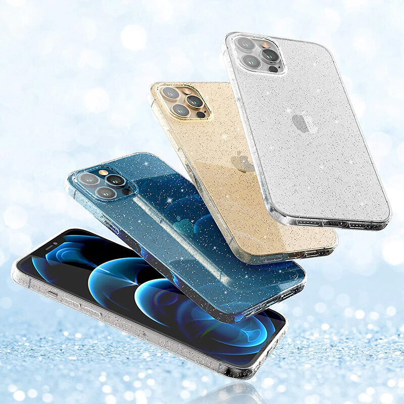 Crystal Glitter - Xiaomi Redmi 10C, läpinäkyvä hinta ja tiedot | Puhelimen kuoret ja kotelot | hobbyhall.fi