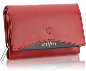 Nahkainen naisten lompakko Stevens RFID Z02 / RB, punainen hinta ja tiedot | Naisten lompakot | hobbyhall.fi
