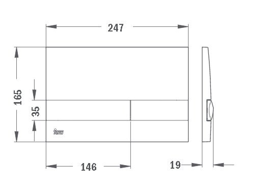 Huuhtelupainike Teka Flush Plate 40 hinta ja tiedot | WC-istuimen lisätarvikkeet | hobbyhall.fi