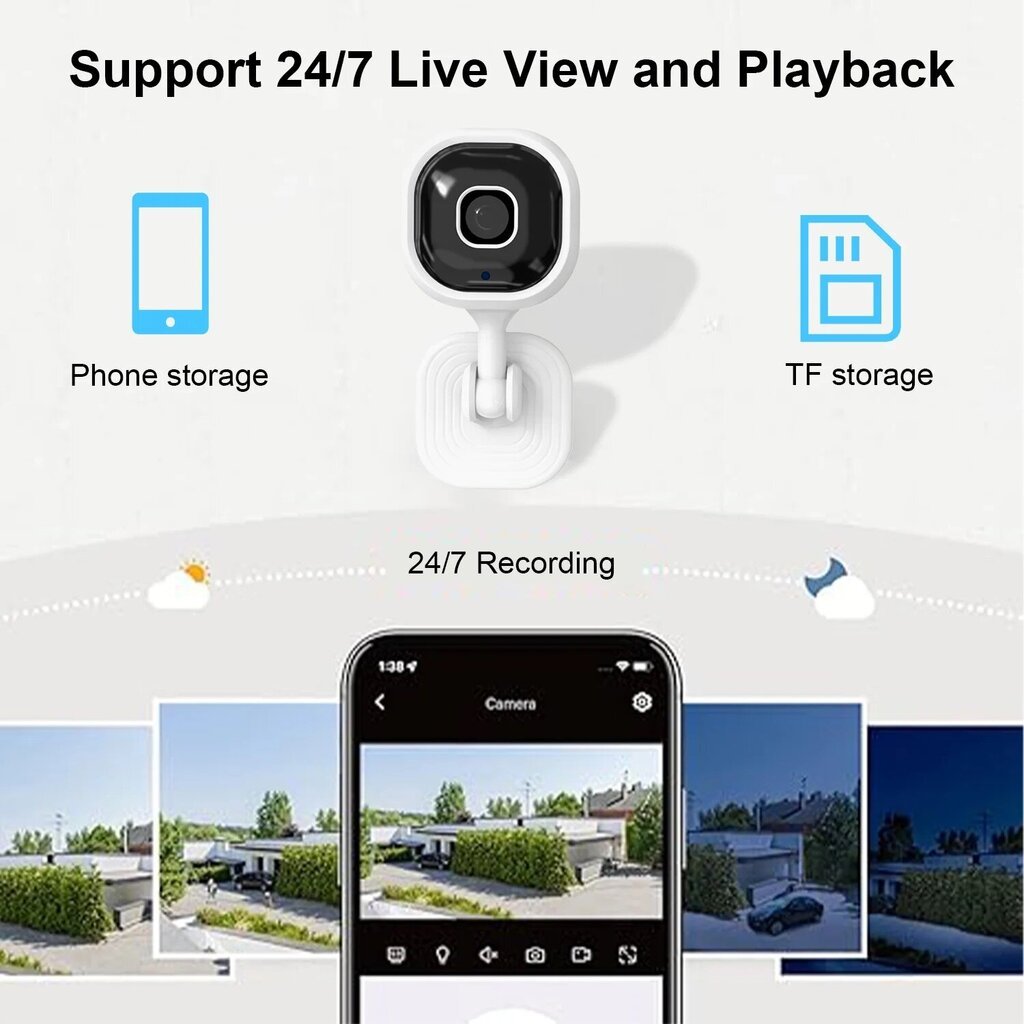 Langallinen minivalvontakamera WIFI Full HD Smart Camera hinta ja tiedot | Valvontakamerat | hobbyhall.fi