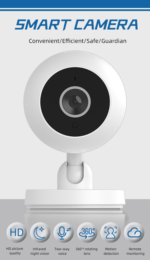 Langallinen minivalvontakamera WIFI Full HD Smart Camera hinta ja tiedot | Valvontakamerat | hobbyhall.fi