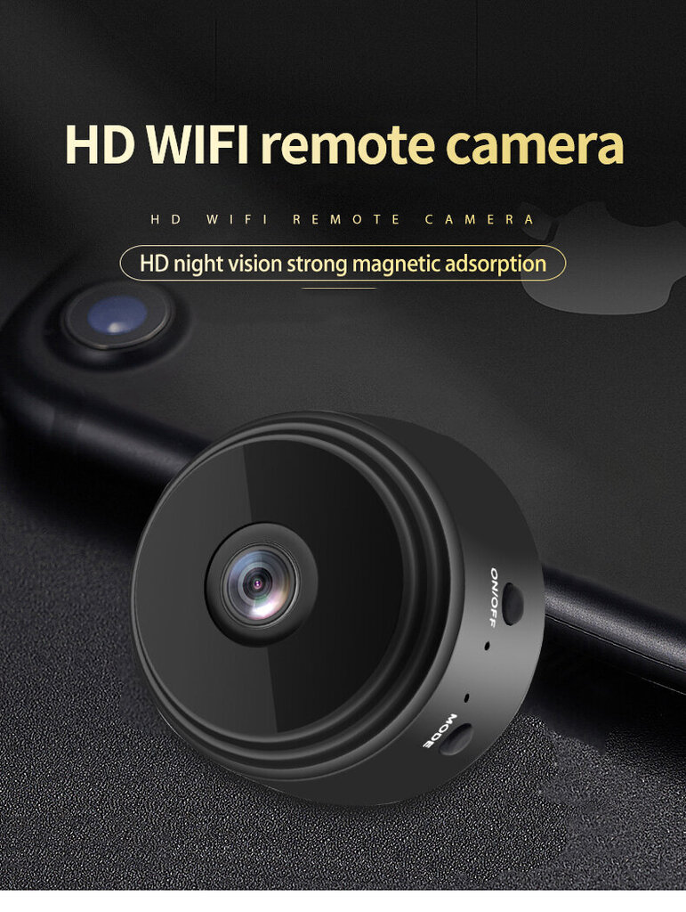 Mini langaton valvontakamera WIFI Full HD A9 hinta ja tiedot | Valvontakamerat | hobbyhall.fi