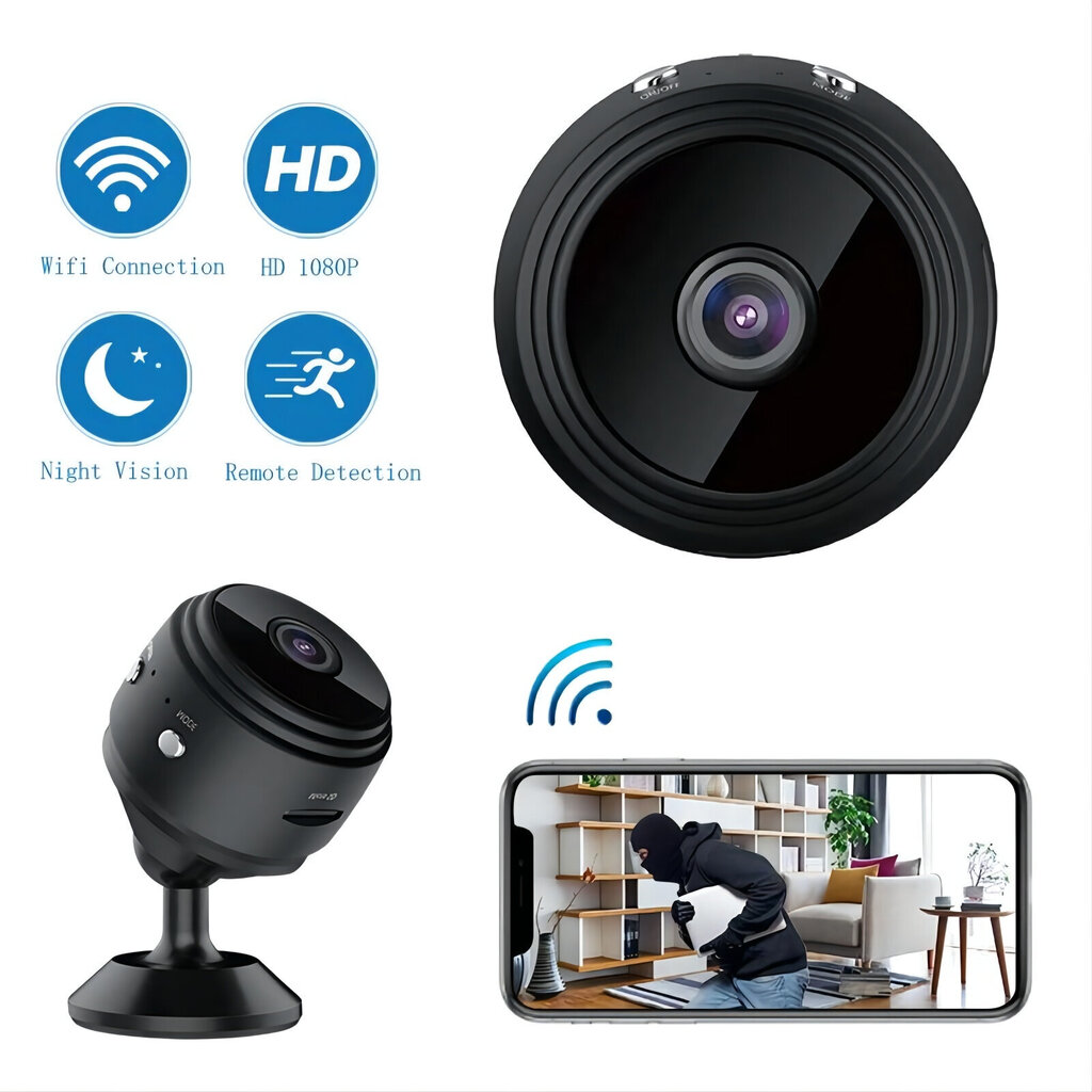 Mini langaton valvontakamera WIFI Full HD A9 hinta ja tiedot | Valvontakamerat | hobbyhall.fi