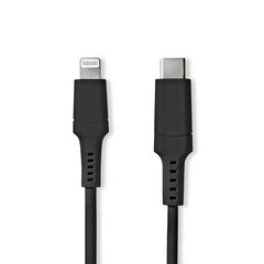 Kaapeli Nedis USB-C - Lightning, 2m, 60W, musta hinta ja tiedot | Kaapelit ja adapterit | hobbyhall.fi