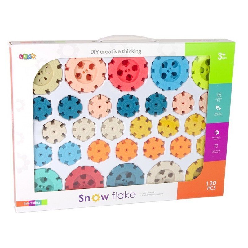 Lean Toys Snow Flake rakennuspalikkasarja, 120 palaa hinta ja tiedot | LEGOT ja rakennuslelut | hobbyhall.fi