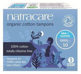 Natracare Super, tamponit, 10 kpl hinta ja tiedot | Tamponit ja terveyssiteet | hobbyhall.fi