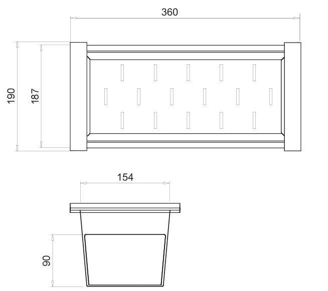 Aquasanita SCL-187.360 Viemärisäiliö hinta ja tiedot | Keittiöallas- ja hanatarvikkeet | hobbyhall.fi