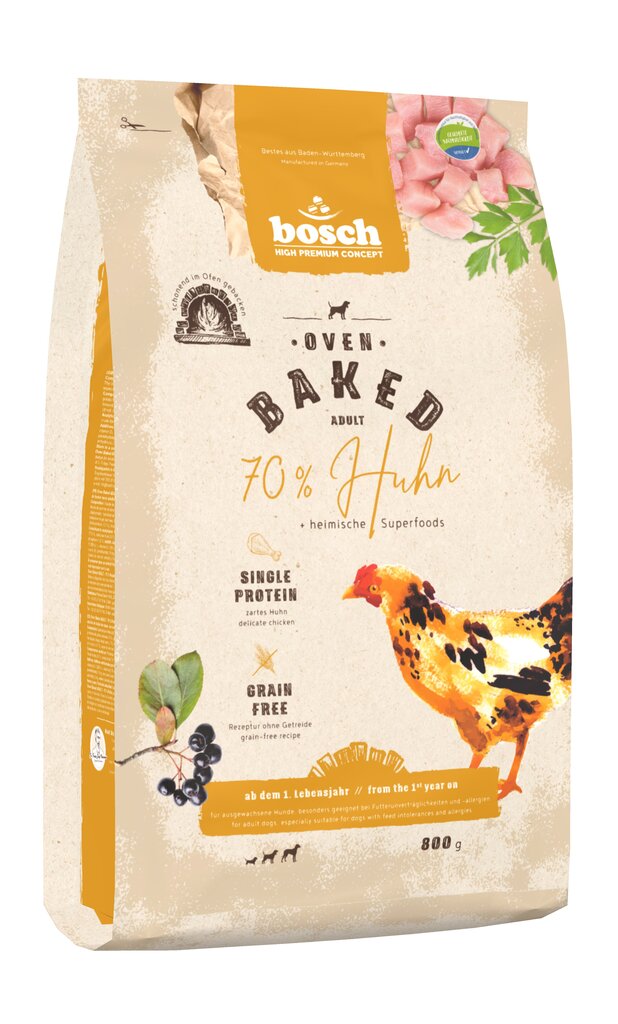 Bosch HPC+ -ruoka aikuisille koirille, kananliha, 800g. hinta ja tiedot | Koiran kuivaruoka | hobbyhall.fi