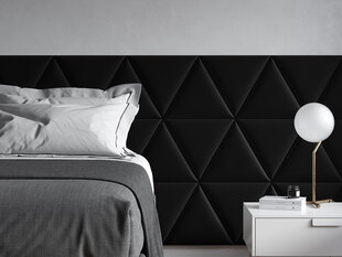 Cosmopolitan Design Sund L4 -pehmeät seinäpaneelit, 3 kpl, musta hinta ja tiedot | Pehmeät seinäpaneelit | hobbyhall.fi