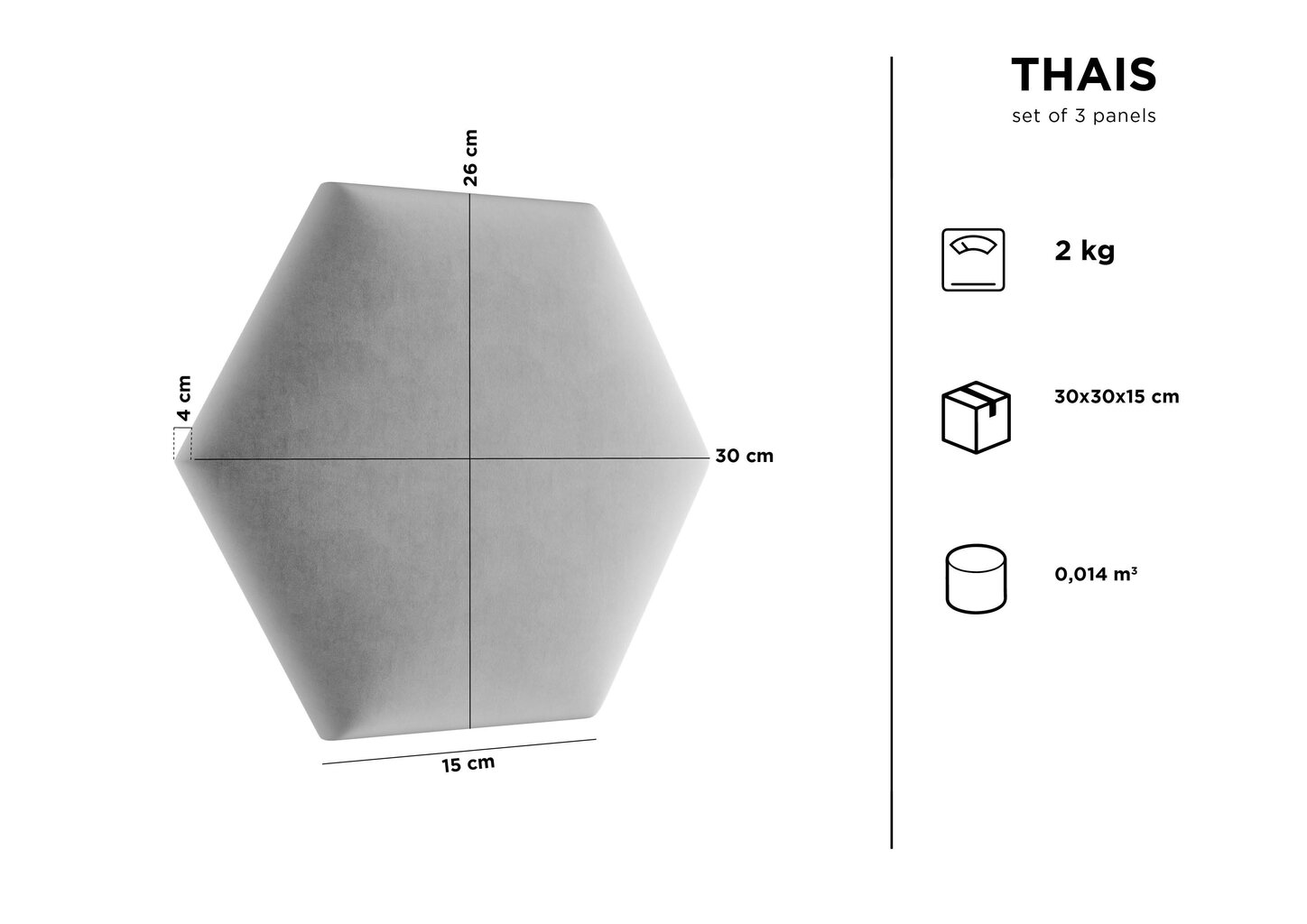 Kooko Home Thais R1 -pehmeät seinäpaneelit, 3 kpl, keltainen hinta ja tiedot | Pehmeät seinäpaneelit | hobbyhall.fi