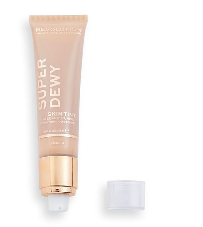Nestemäinen meikkivoide Makeup Revolution London Superdewy Skin Tint 55 ml, Medium hinta ja tiedot | Meikkivoiteet ja puuterit | hobbyhall.fi
