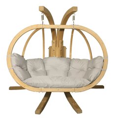 Swing Pod XL CZILLO, kaksipaikkainen riippuva tuoli, beige hinta ja tiedot | Puutarhatuolit | hobbyhall.fi
