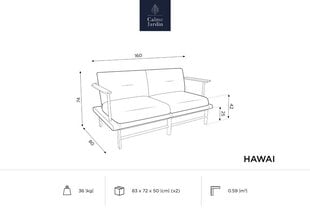 Ulkosohva Calme Jardin Hawai, sininen hinta ja tiedot | Puutarhatuolit | hobbyhall.fi