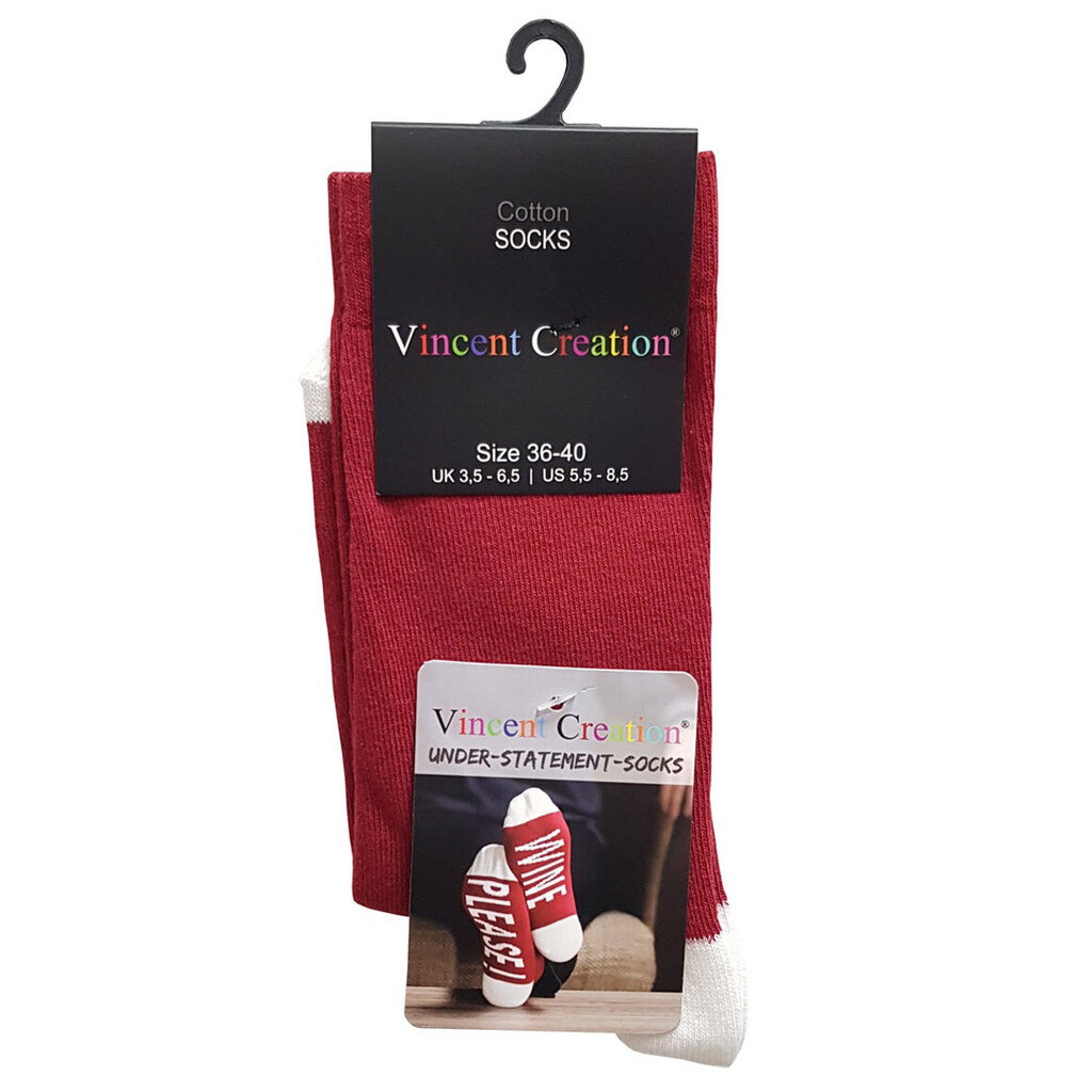Vincent Creation® "Wine Please" Puuvillasukat, 1 pari hinta ja tiedot | Naisten sukat | hobbyhall.fi
