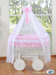 Vauvan kehto Moses Basket/Deluxe Wicker - Bellamy pinkki hinta ja tiedot | Pinnasängyt | hobbyhall.fi