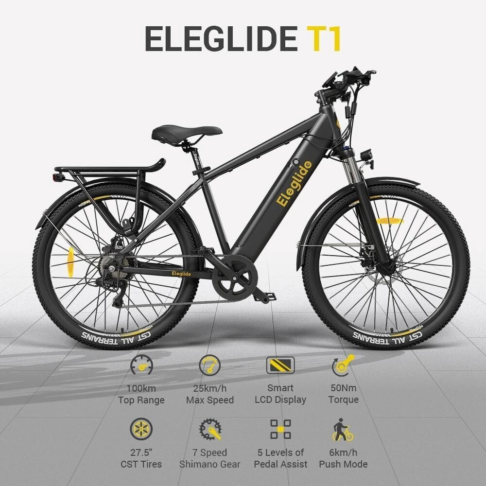 Sähköpyörä Eleglide T1, 27,5", musta hinta ja tiedot | Sähköpyörät | hobbyhall.fi