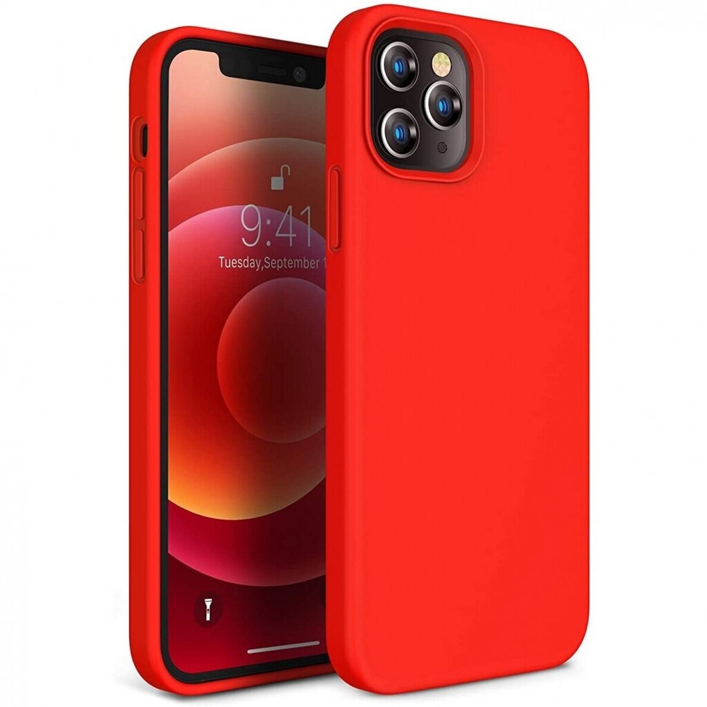 LIQUID SILICONE -kotelo Iphone 12 PRO MAX:lle, punainen hinta ja tiedot | Puhelimen kuoret ja kotelot | hobbyhall.fi