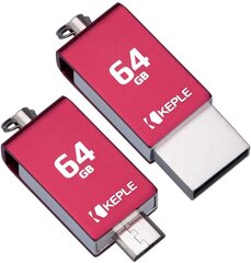 Keple 64GB, USB ja microUSB Keple 64GB, USB ja microUSB hinta ja tiedot | Muistitikut | hobbyhall.fi