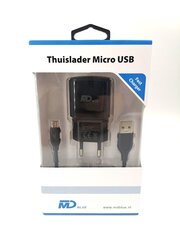 MD Blue 5V 2.1A + 1m USB - micro USB hinta ja tiedot | Puhelimen laturit | hobbyhall.fi