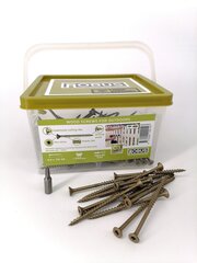 Ulkona käytettävät puuruuvit, torx, C3, 4,0 x 70 /42, 100 kpl + torx-kärki ilmaiseksi. hinta ja tiedot | ROBUS Kodin remontointi | hobbyhall.fi