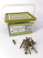 Ulkona käytettävät puuruuvit, torx, C3, 5.0 x 40 /24, 250 kpl + torx-kärki vapaa. hinta ja tiedot | ROBUS Kodin remontointi | hobbyhall.fi