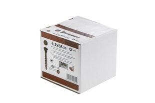 Puuruuvit terasseille, C3 korroosionestopinnoitteella, ruskea, TORX T20, 4,8x70 / 40, 100 kpl. hinta ja tiedot | Kiinnitystarvikkeet | hobbyhall.fi