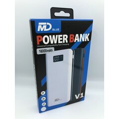 Power Bank ulkoinen akku MD sininen 16000mAh LED-näytöllä, musta hinta ja tiedot | MD Puhelimet, älylaitteet ja kamerat | hobbyhall.fi