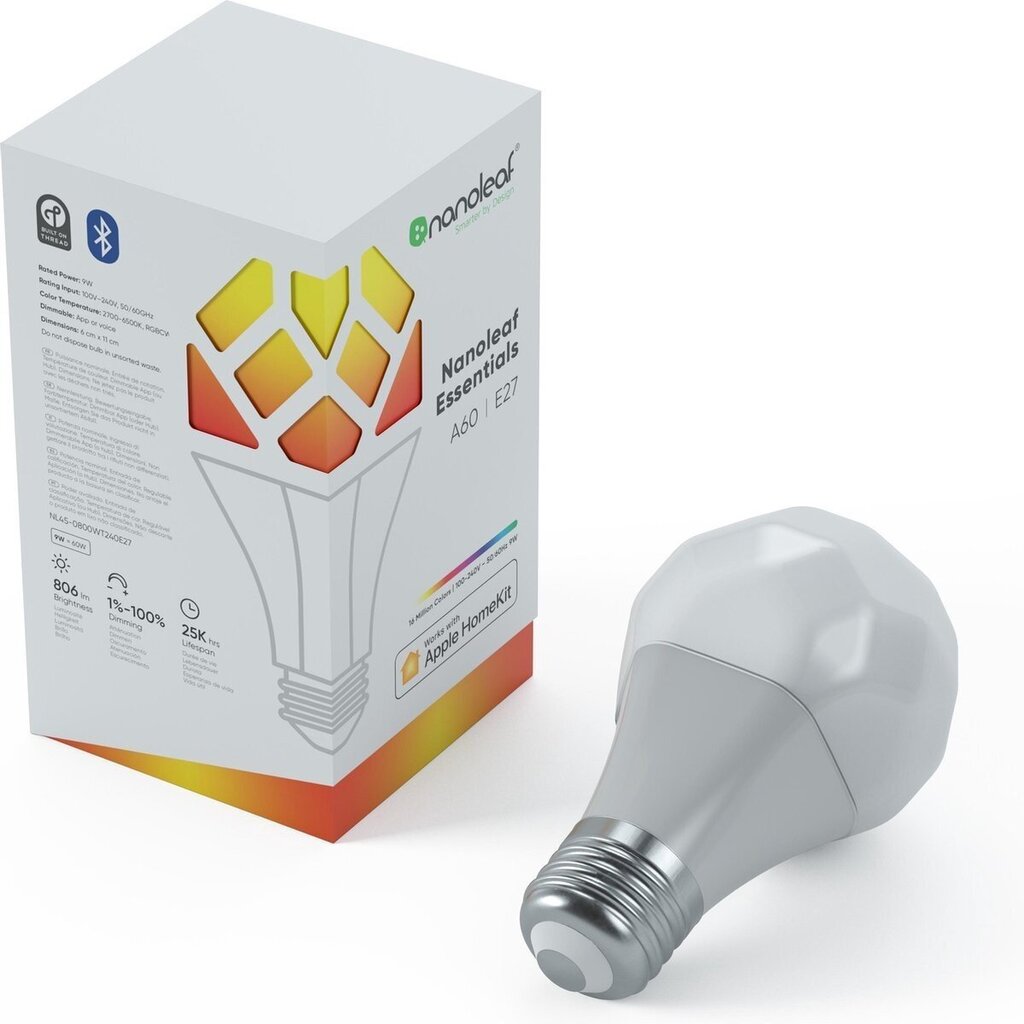 Nanoleaf Essentials Smart A19 Bulb 1100L hinta ja tiedot | Lamput | hobbyhall.fi