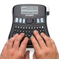 Dymo LabelManager 210D QWERTY (IT/PT/ES/TR+NL), musta-valkoinen hinta ja tiedot | Dymo Tietokoneet ja pelaaminen | hobbyhall.fi