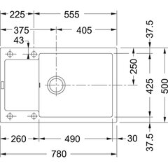 Franke Maris -tiskiallas, kivikomposiitti, MRG 611-78 XL, steingrau / kivenharmaa hinta ja tiedot | Keittiöaltaat | hobbyhall.fi