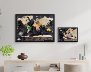 Maailman Raaputuskartta Valtioiden Lipuilla + Euroopan raaputettava kartta hinta ja tiedot | Maailmankartat | hobbyhall.fi