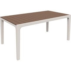 Pöytä Keter Harmony, valkoinen/ruskea hinta ja tiedot | Puutarhapöydät | hobbyhall.fi