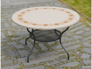 Pöytä Terrass Roma 125 cm, kerma hinta ja tiedot | Puutarhapöydät | hobbyhall.fi