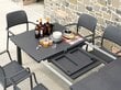 Pöytä Libeccio Tortora 100 x 160/220 x 74 cm, ruskea hinta ja tiedot | Puutarhapöydät | hobbyhall.fi