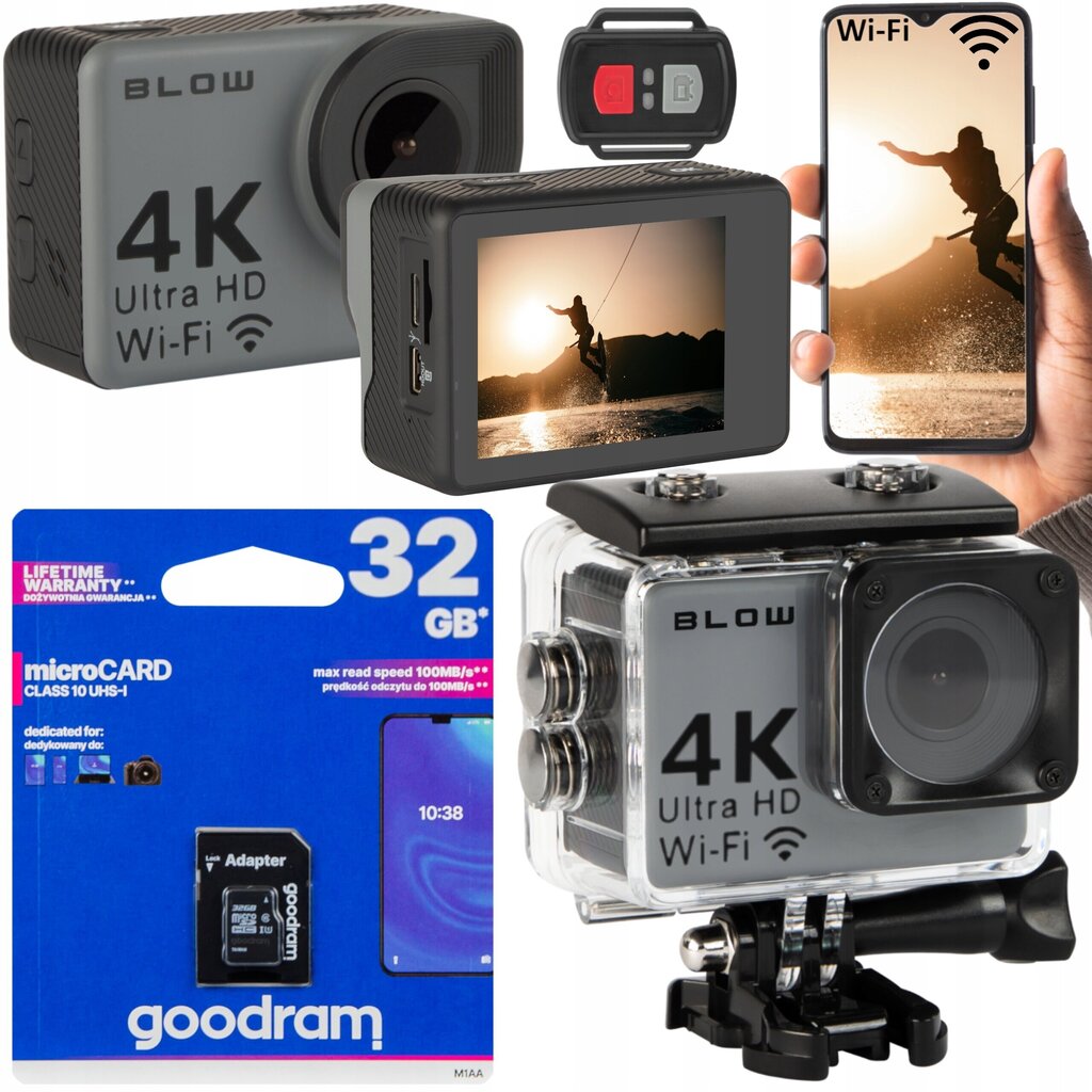 Go Pro4U +32GB micro-SD hinta ja tiedot | Action-kamerat | hobbyhall.fi