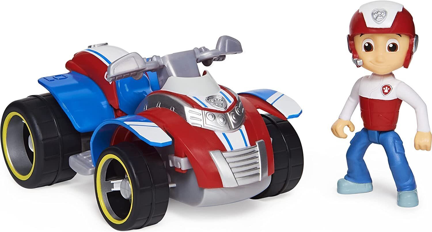 Paw Patrol (Ryhmä Hau) Ryder Rescue Atv - auto Ryder-keräilyhahmolla hinta ja tiedot | Poikien lelut | hobbyhall.fi