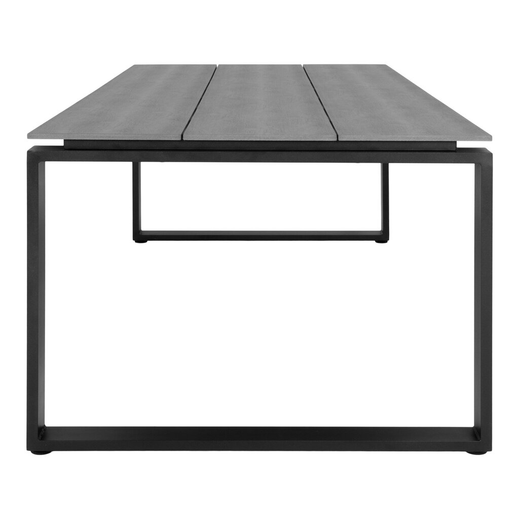 Ulkopöytä Denver, polyeteeni, 210x100 cm, musta/harmaa hinta ja tiedot | Puutarhapöydät | hobbyhall.fi
