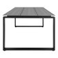 Ulkopöytä Denver, polyeteeni, 210x100 cm, musta/harmaa hinta ja tiedot | Puutarhapöydät | hobbyhall.fi