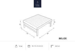 Ulkosohvapöytä Calme Jardin Belize, ruskea hinta ja tiedot | Puutarhapöydät | hobbyhall.fi