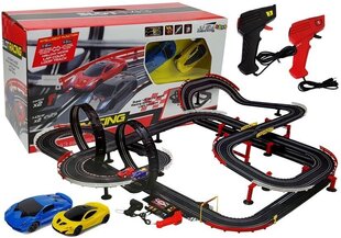 Kilparata autojen kanssa Lean Toys Slot-Car hinta ja tiedot | Poikien lelut | hobbyhall.fi