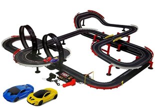 Kilparata autojen kanssa Lean Toys Slot-Car hinta ja tiedot | Poikien lelut | hobbyhall.fi