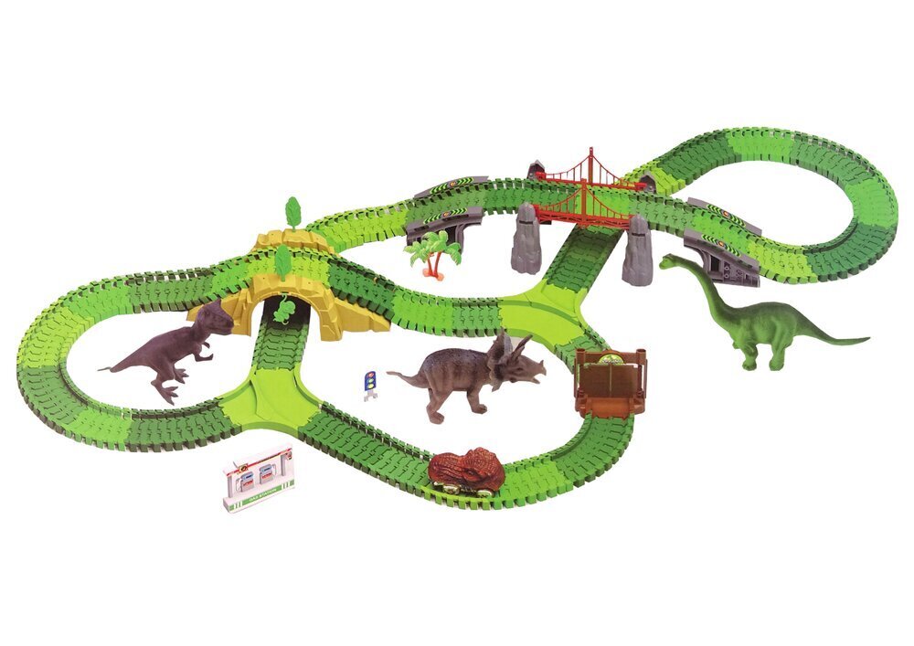 Dinosaurusrata Lean Toys Dinosaur Track hinta ja tiedot | Poikien lelut | hobbyhall.fi