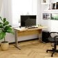 Tietokonepöytä BM-135, vaaleanruskea hinta ja tiedot | Tietokonepöydät ja työpöydät | hobbyhall.fi